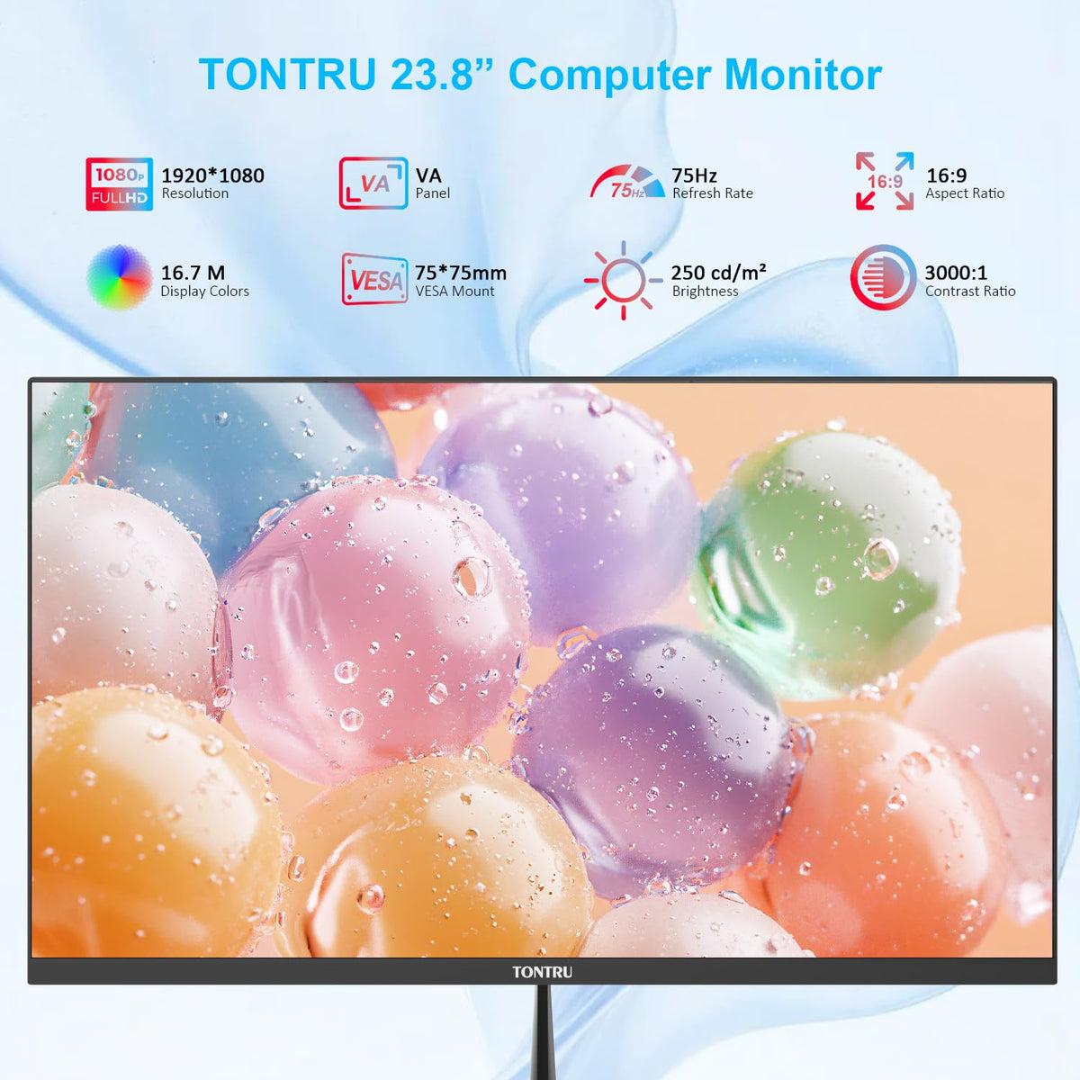 23.8 inch Full HD VA Monitor 75Hz Black J8326