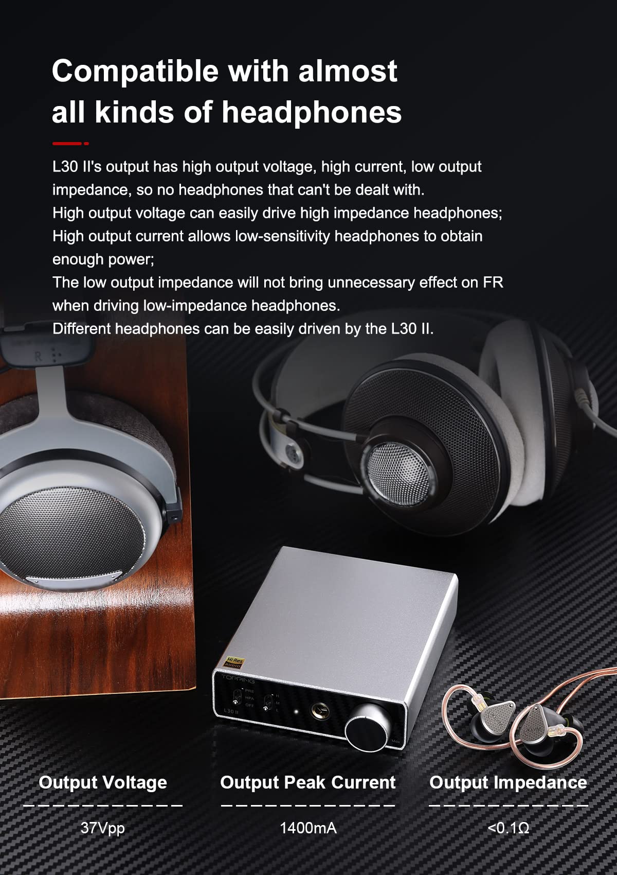 Black Mini HiFi Headphone Amp O853399