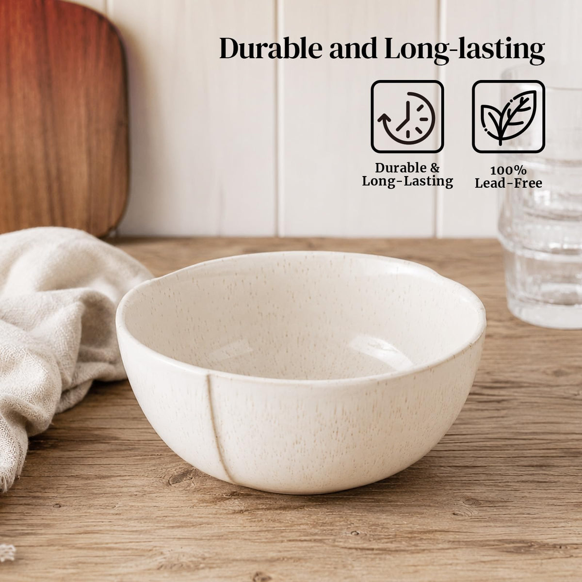 32 OZ Ceramic Soup Bowls Set of 4 K468