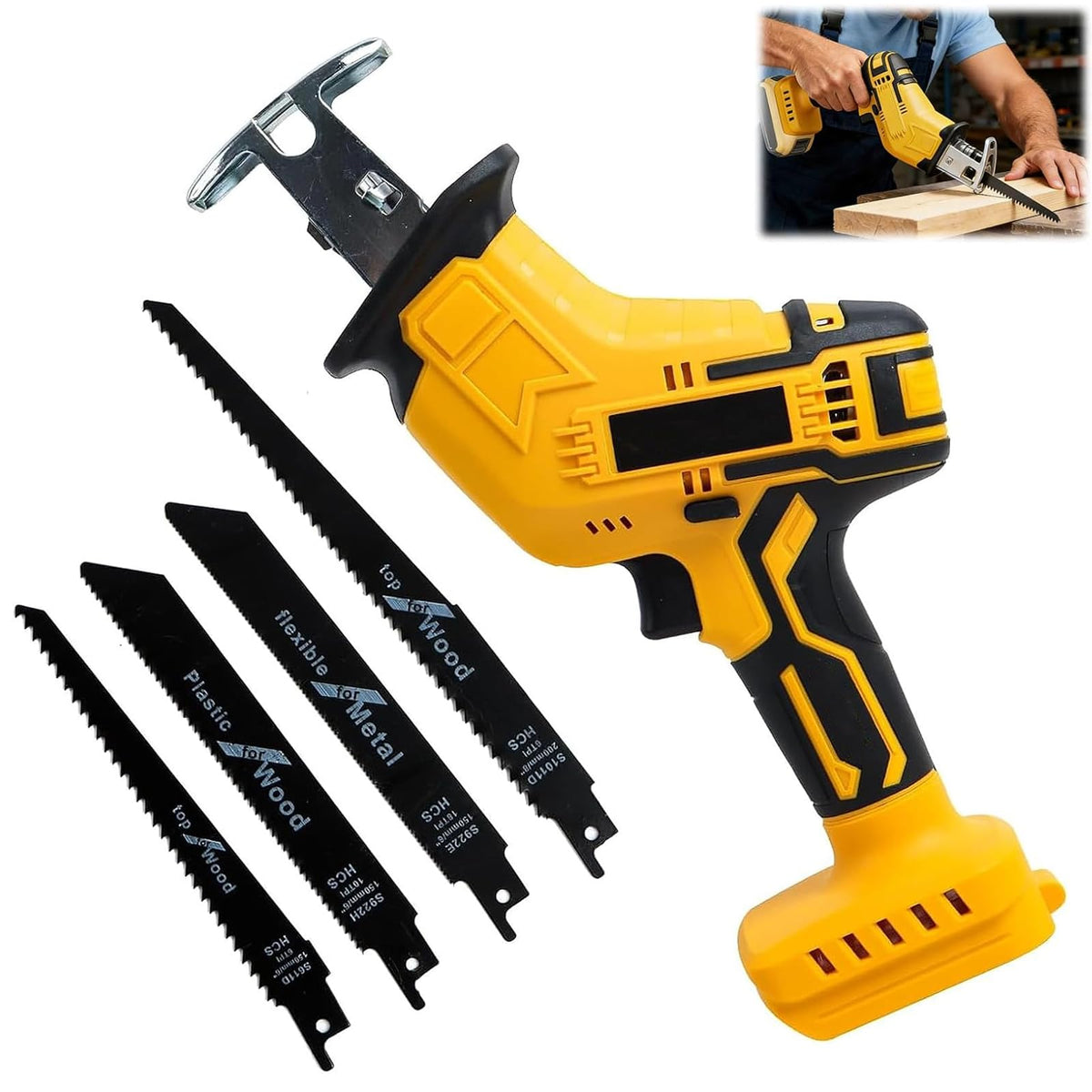 Cordless Reciprocating Saw with 4 Blades Kit Q5825