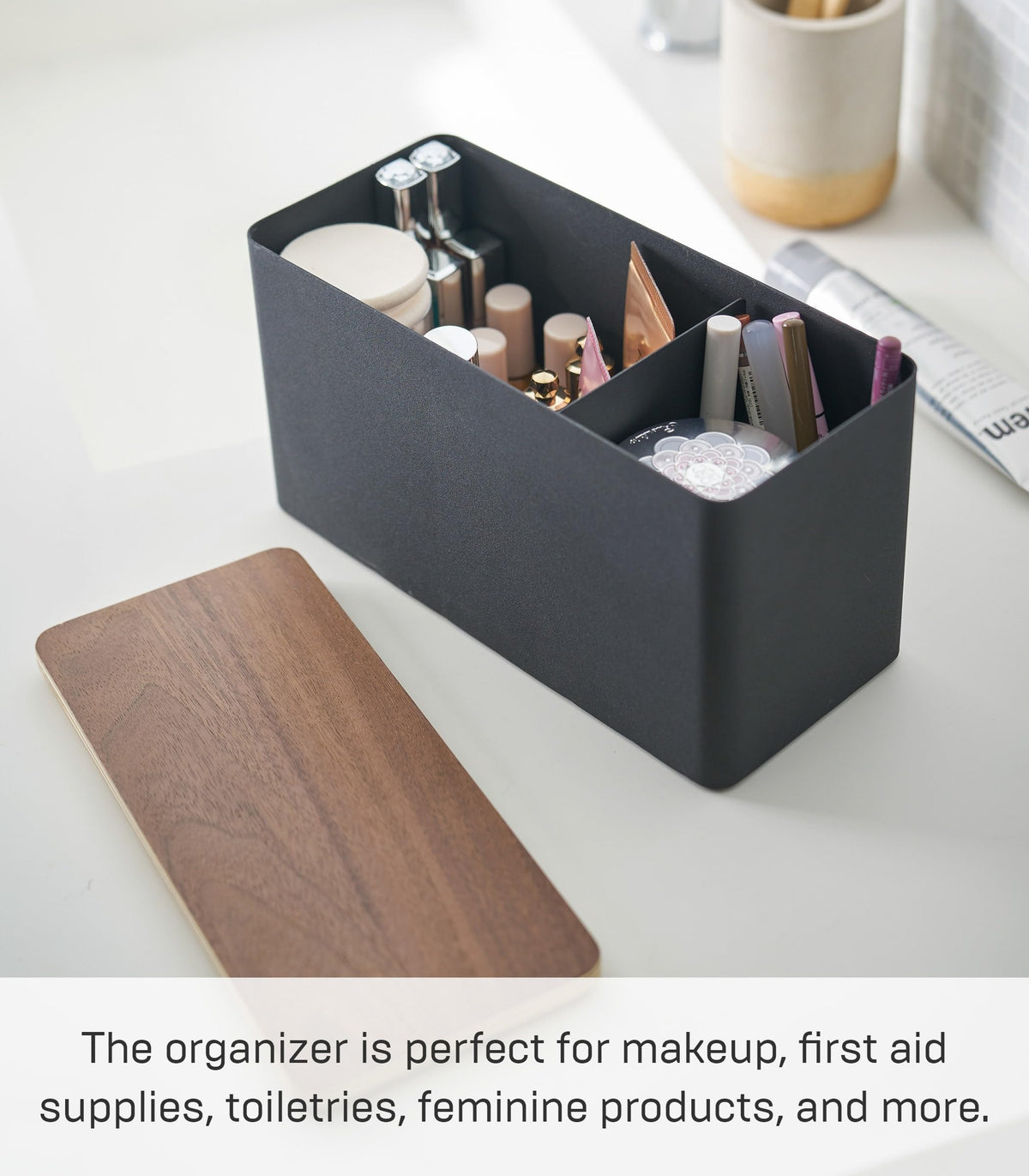 Countertop Organizer Metal Steel Wood J8791