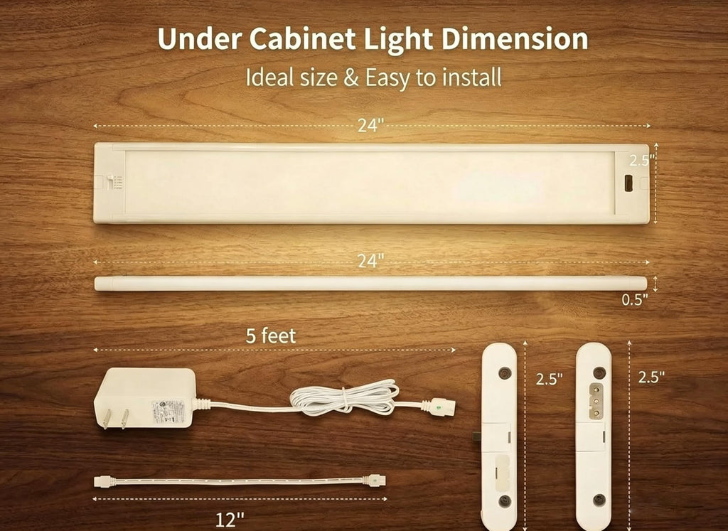 24 Inch 2 Pack Linkable Under Cabinet Lights O8752