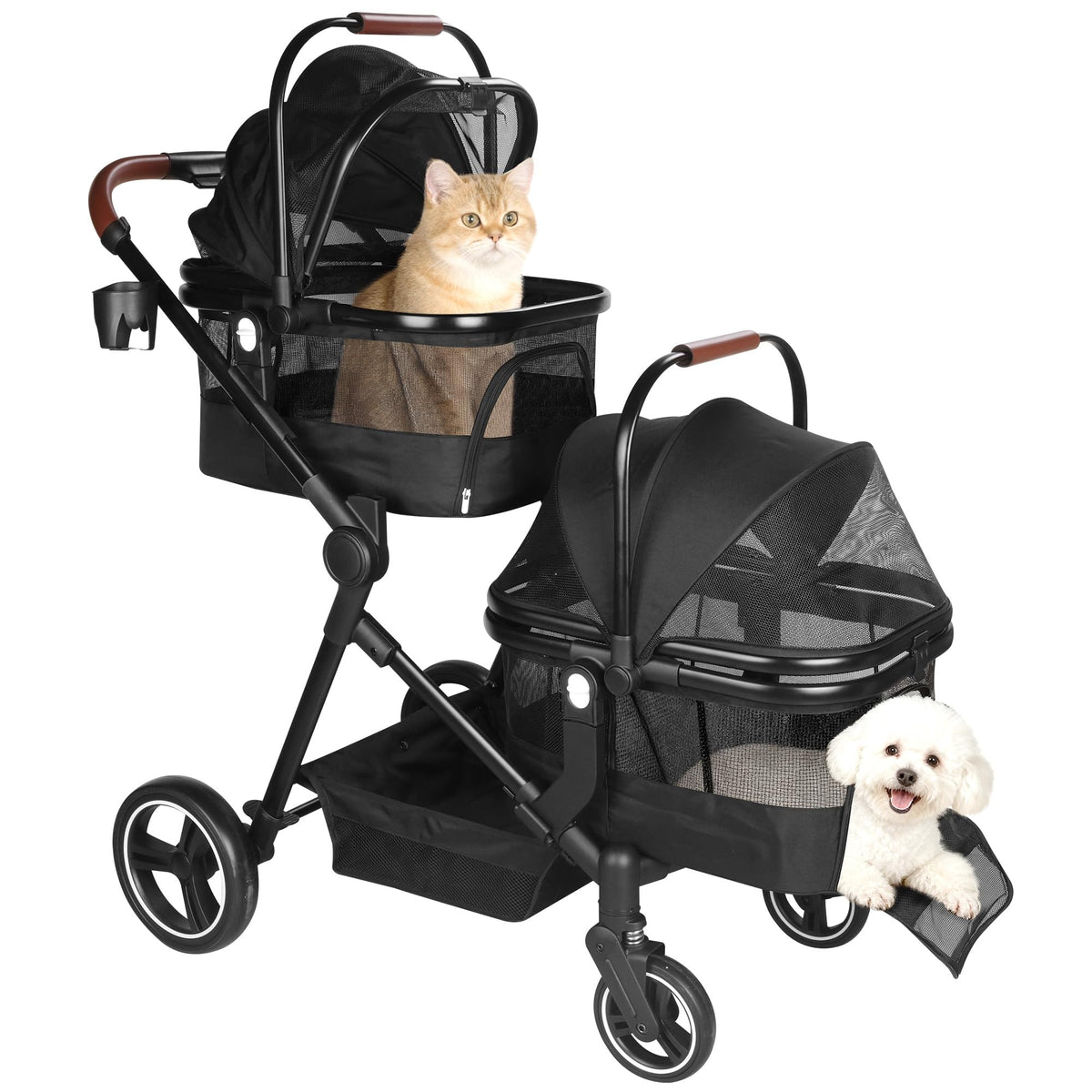 Foldable Double Pet Stroller A4572