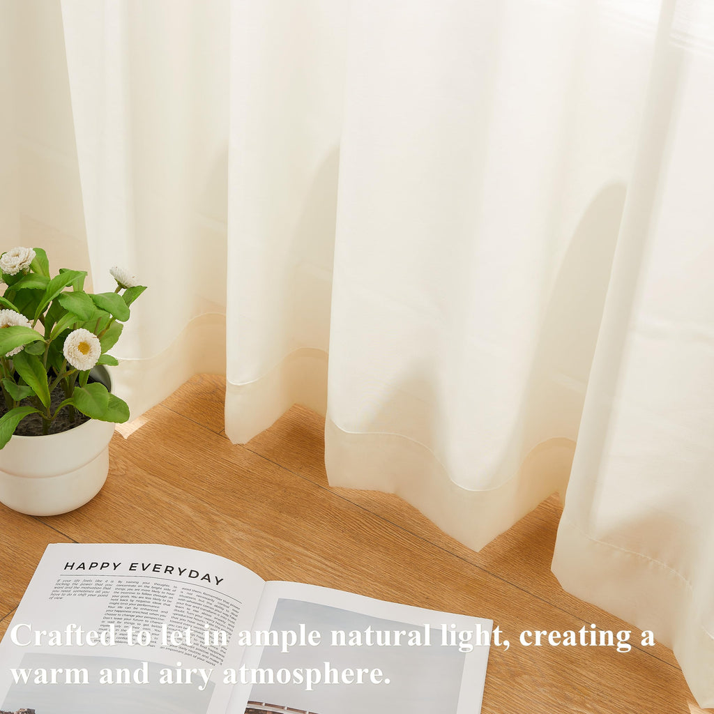 Pinch Pleated Sheer Curtains 108 Inches Length W1787