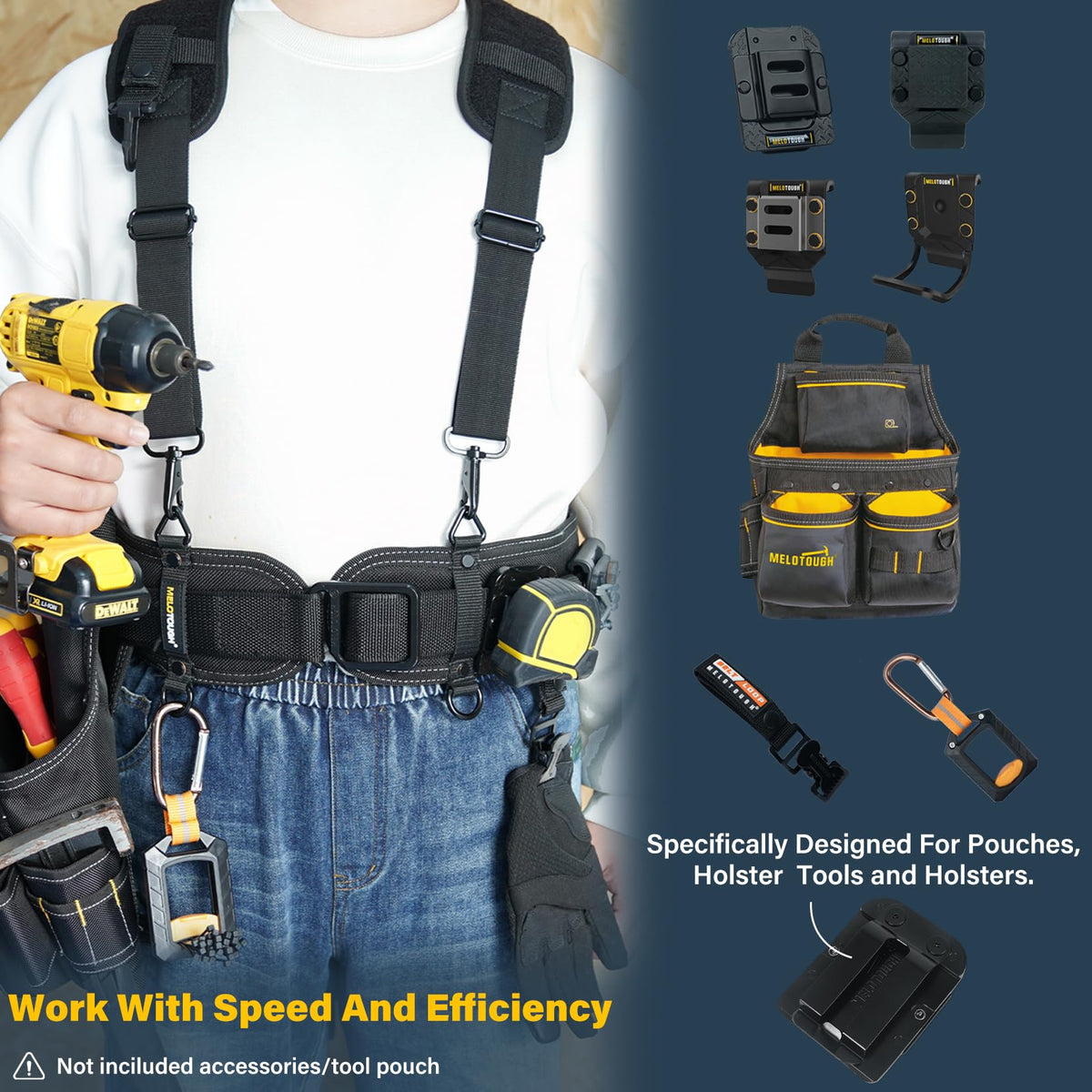 Padded Electrician Tool Belt V8681