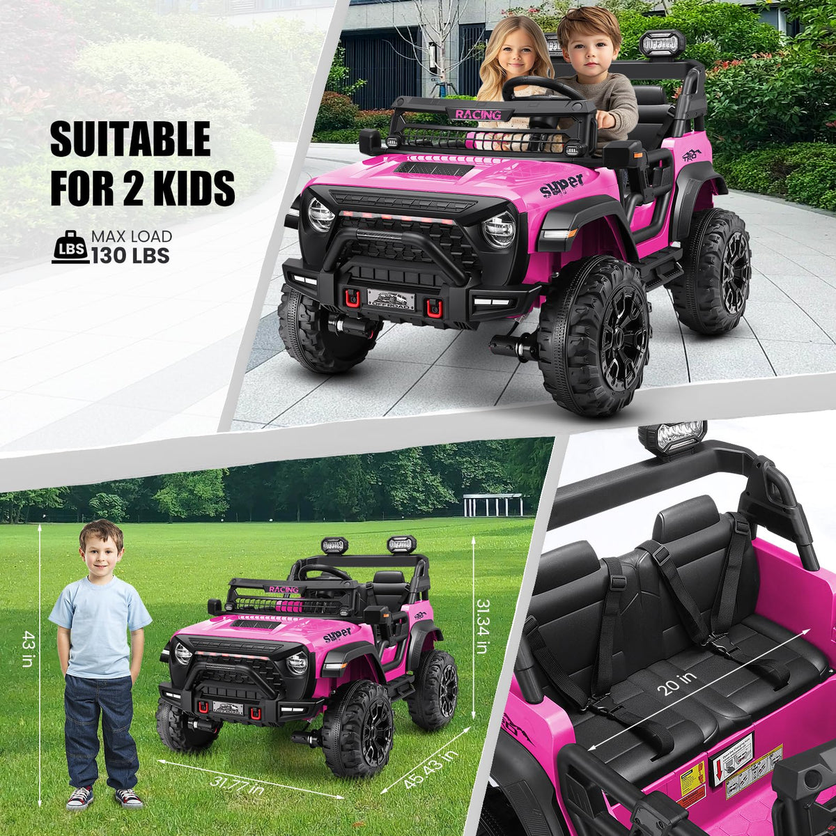 24V 2 Seater Ride on Car with Remote Control G10285