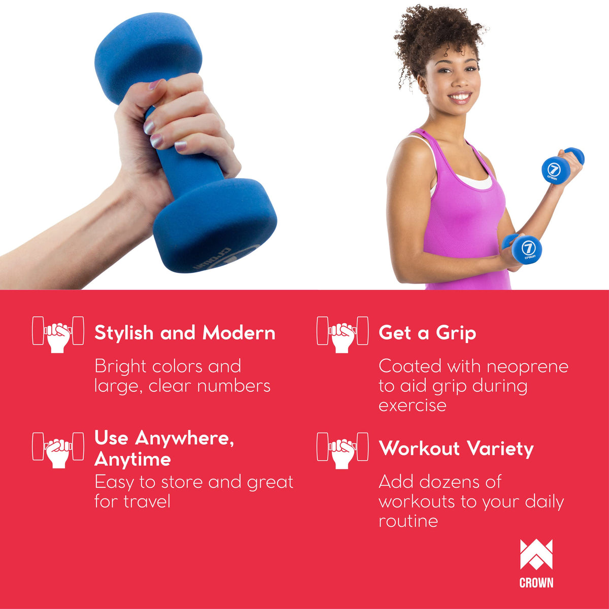 Neoprene Body Sculpting Hand Weights 10 LB U859
