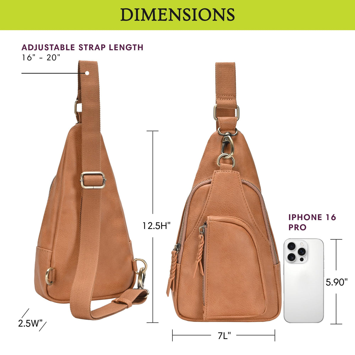 Vegan Leather Crossbody Bag J7115