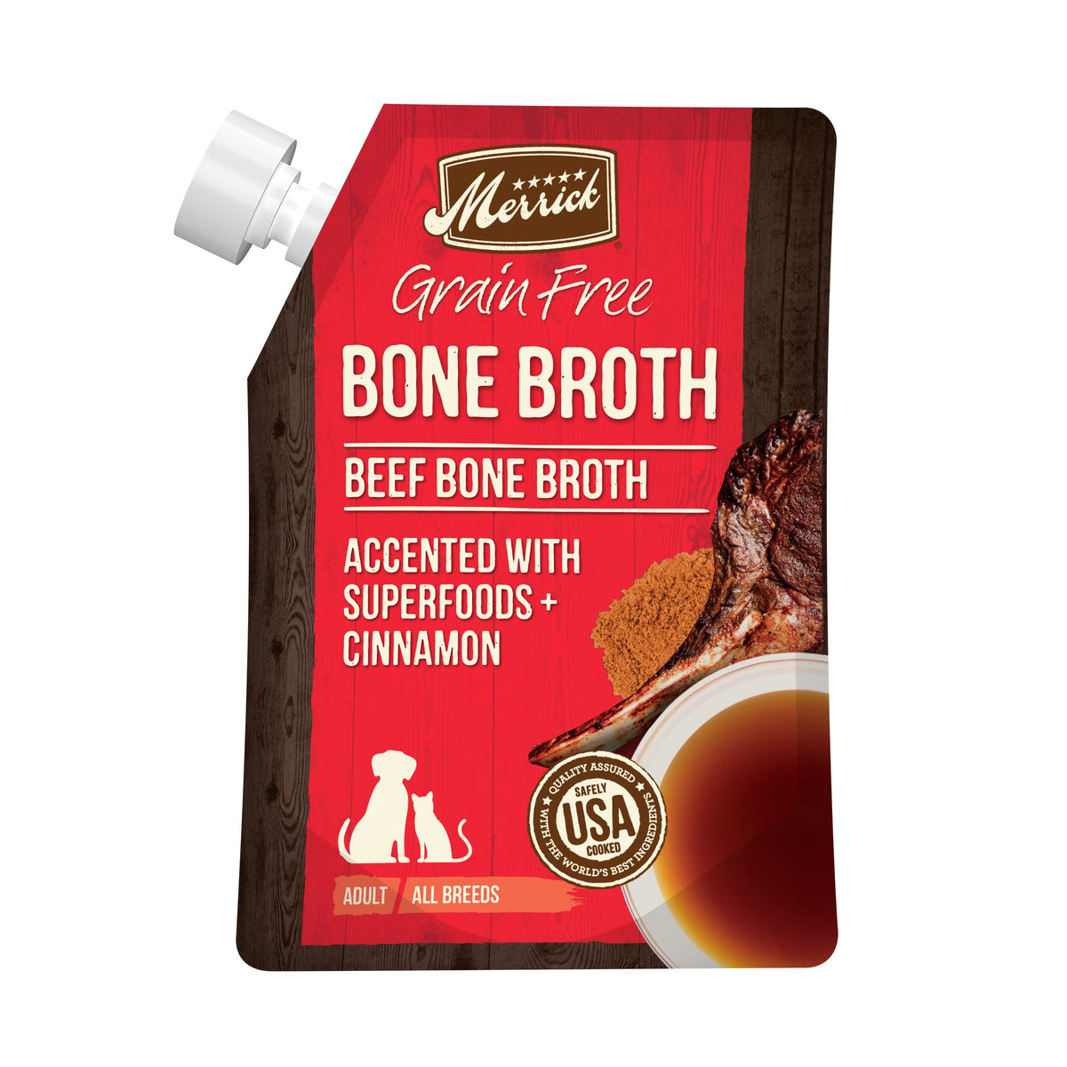 Grain Free Beef Bone Broth Dog and Cat Food Topper 16 oz T931355