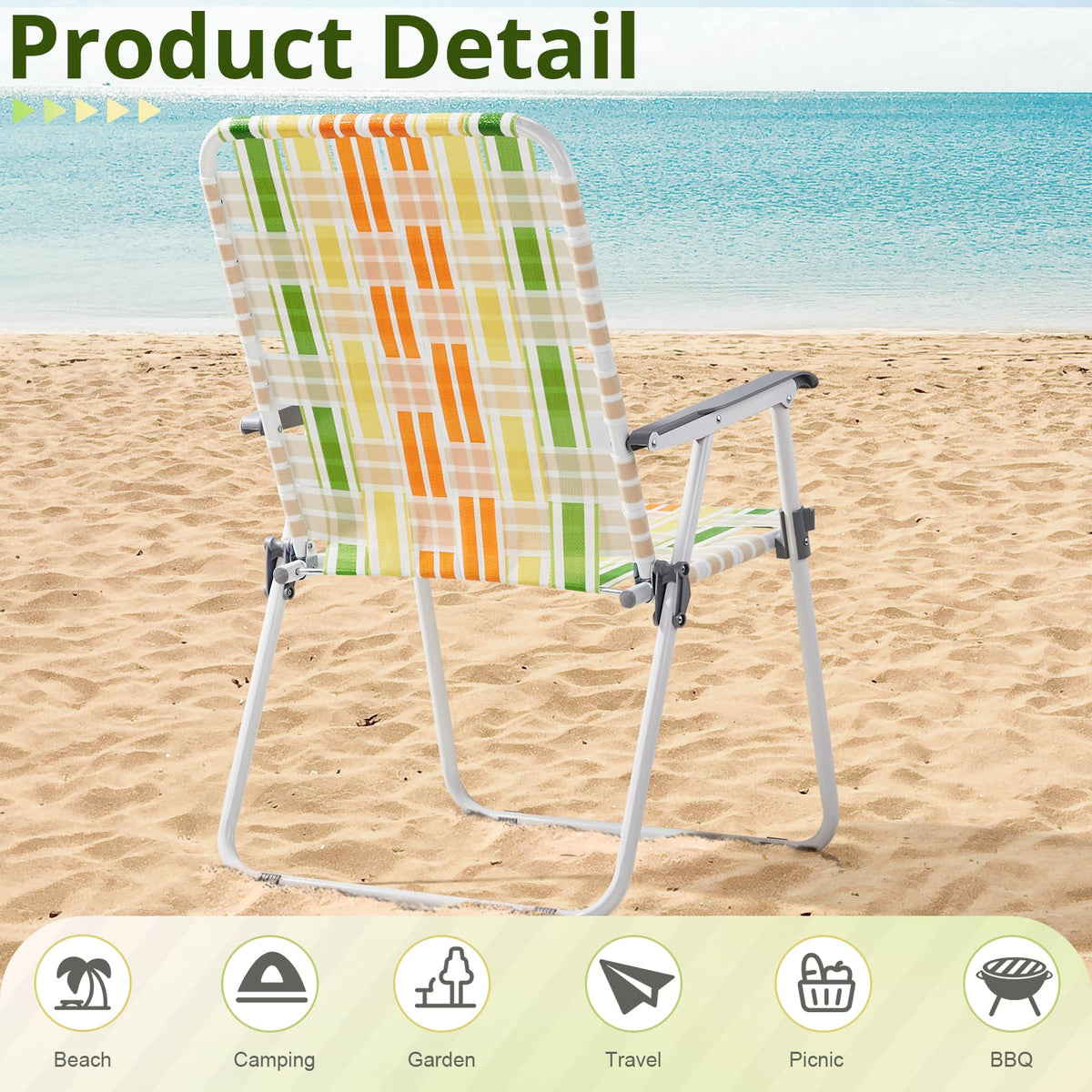 Oversized Webbed Folding Lawn Chairs 2 Pack G7810
