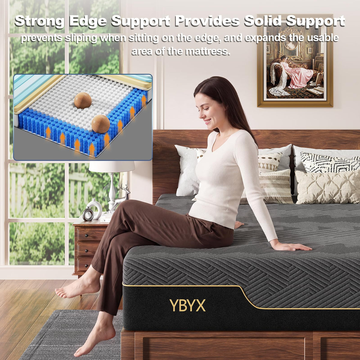 12 Inch Full Size Hybrid Mattress with Memory Foam D712486