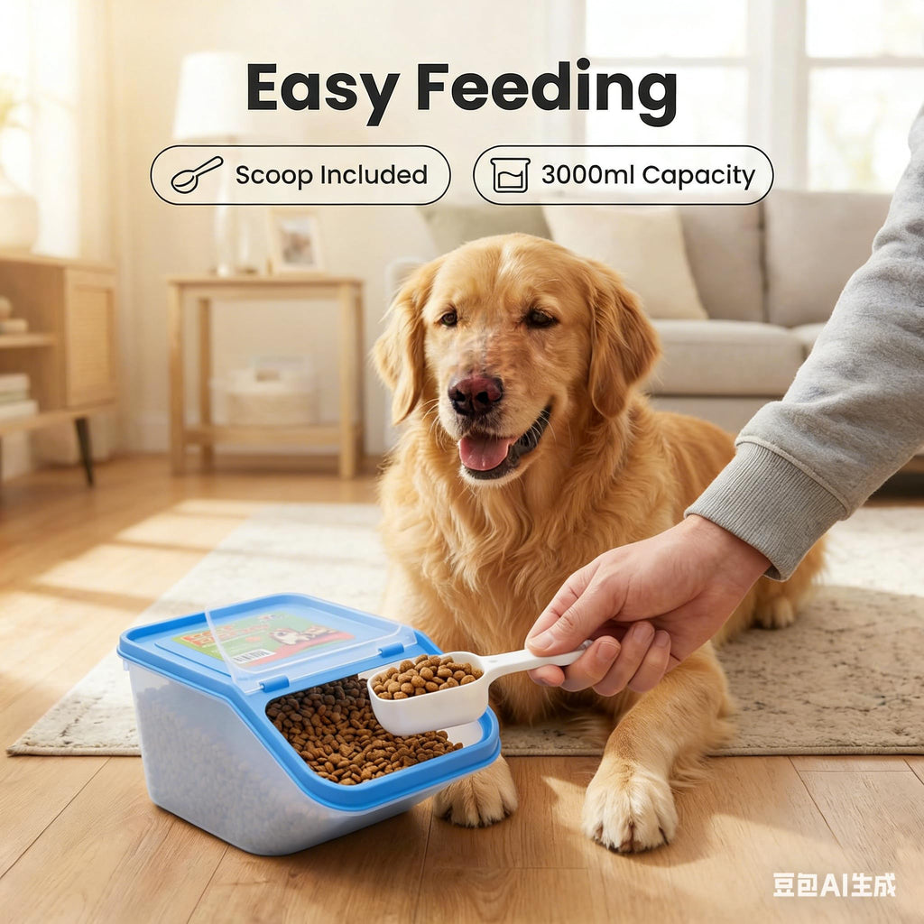 3-Pack Airtight Pet Food Storage Container Set with Scoop H186714