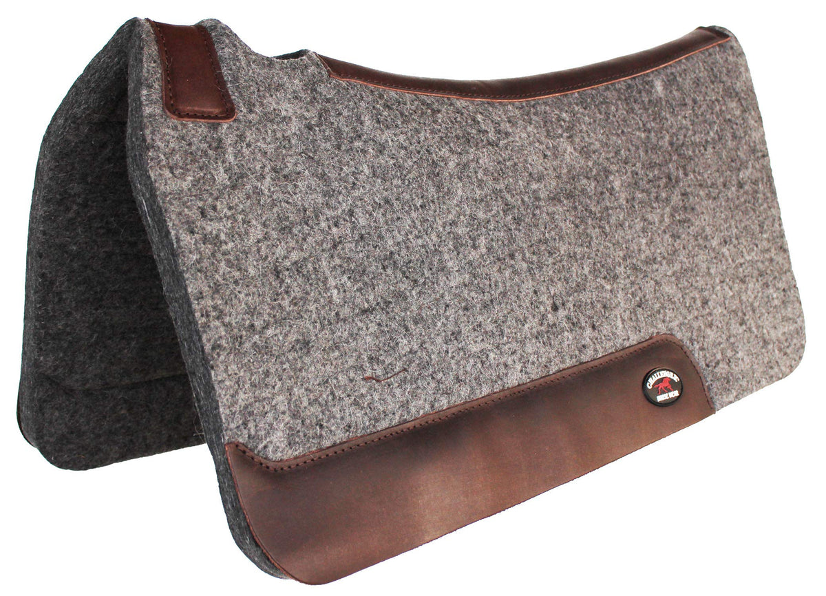 Grey Wool Felt Western Saddle Pad A306