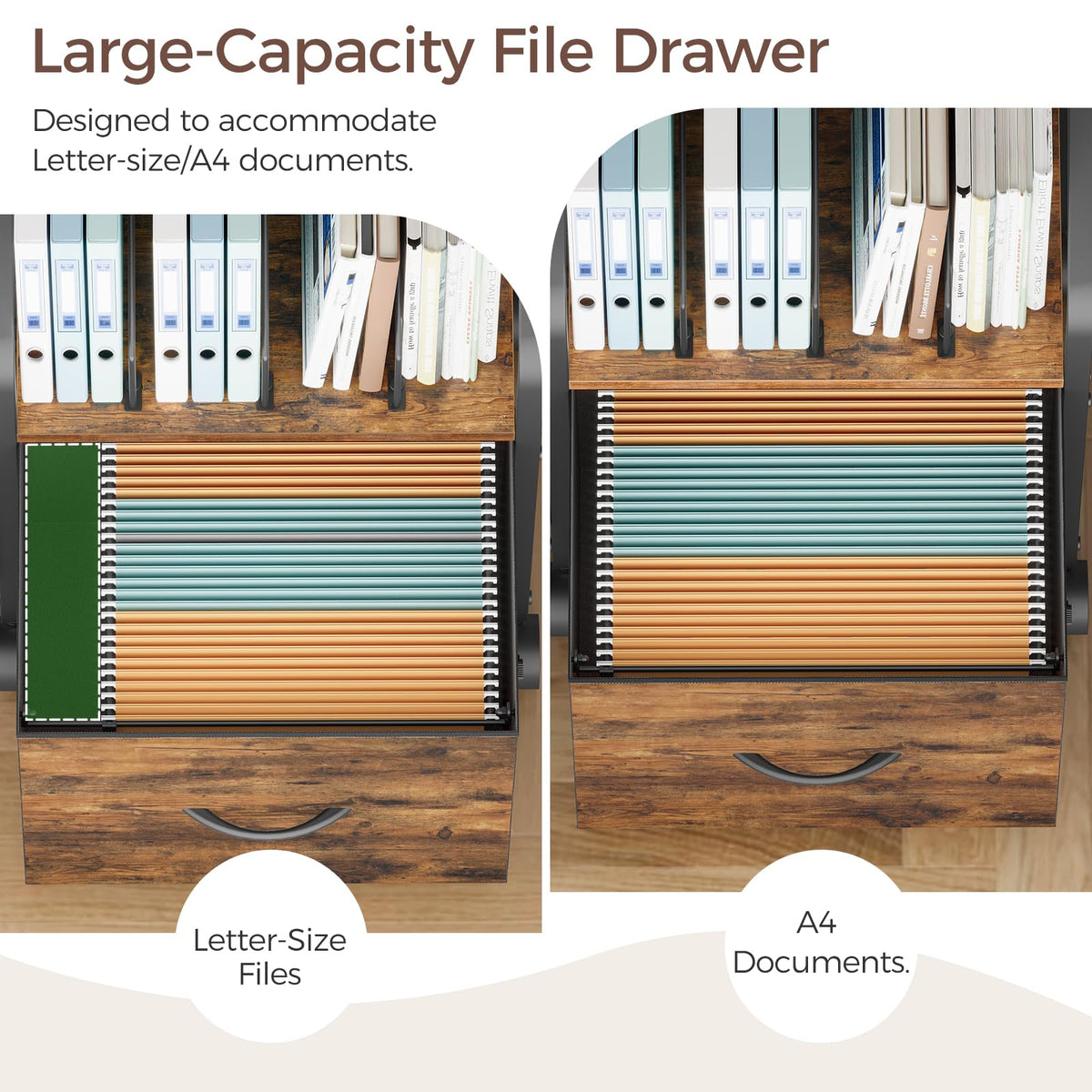 Small Rolling File Cabinet E611