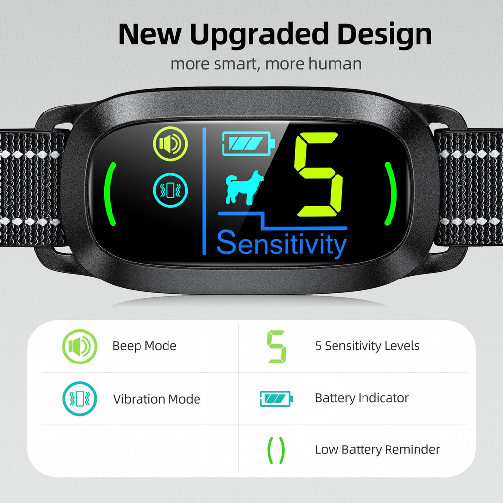Rechargeable Anti Barking Training Collar with 5 Adjustable Sensitivity W897
