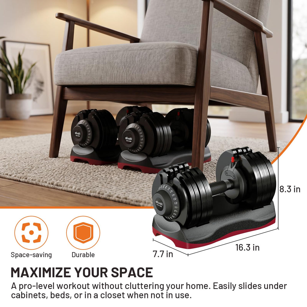 Adjustable Dumbbells Set 5–88LB R6540