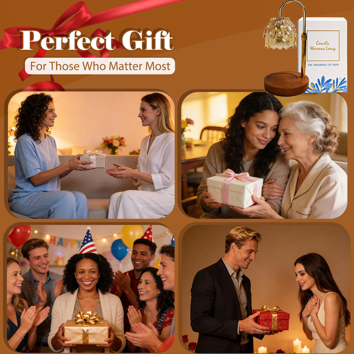 Candle Warmer Lamp with Timer Dimmable Adjustable Height I6280