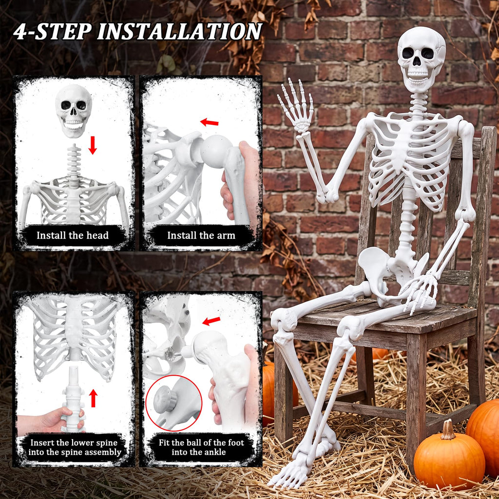 Life Size Human Skeleton with Posable Joint U72606