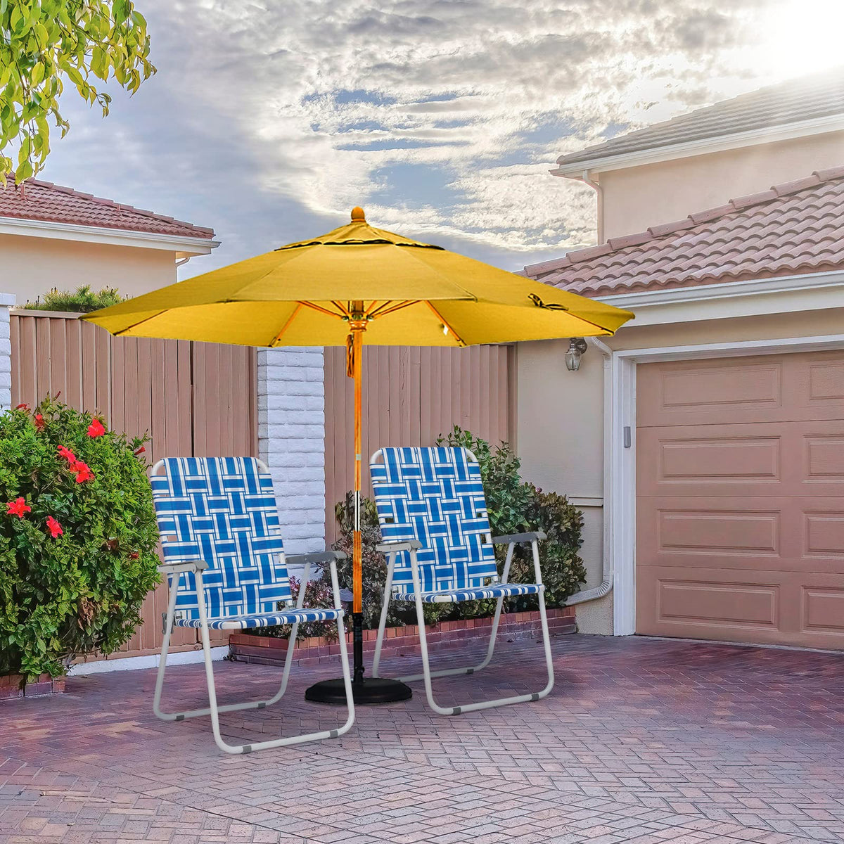 2 Pcs Webbed Folding Beach Chair I4646