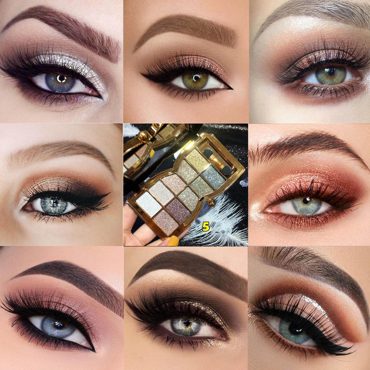 10 Colors Shimmer & Matte Glitter Eyeshadow Palette Z2363