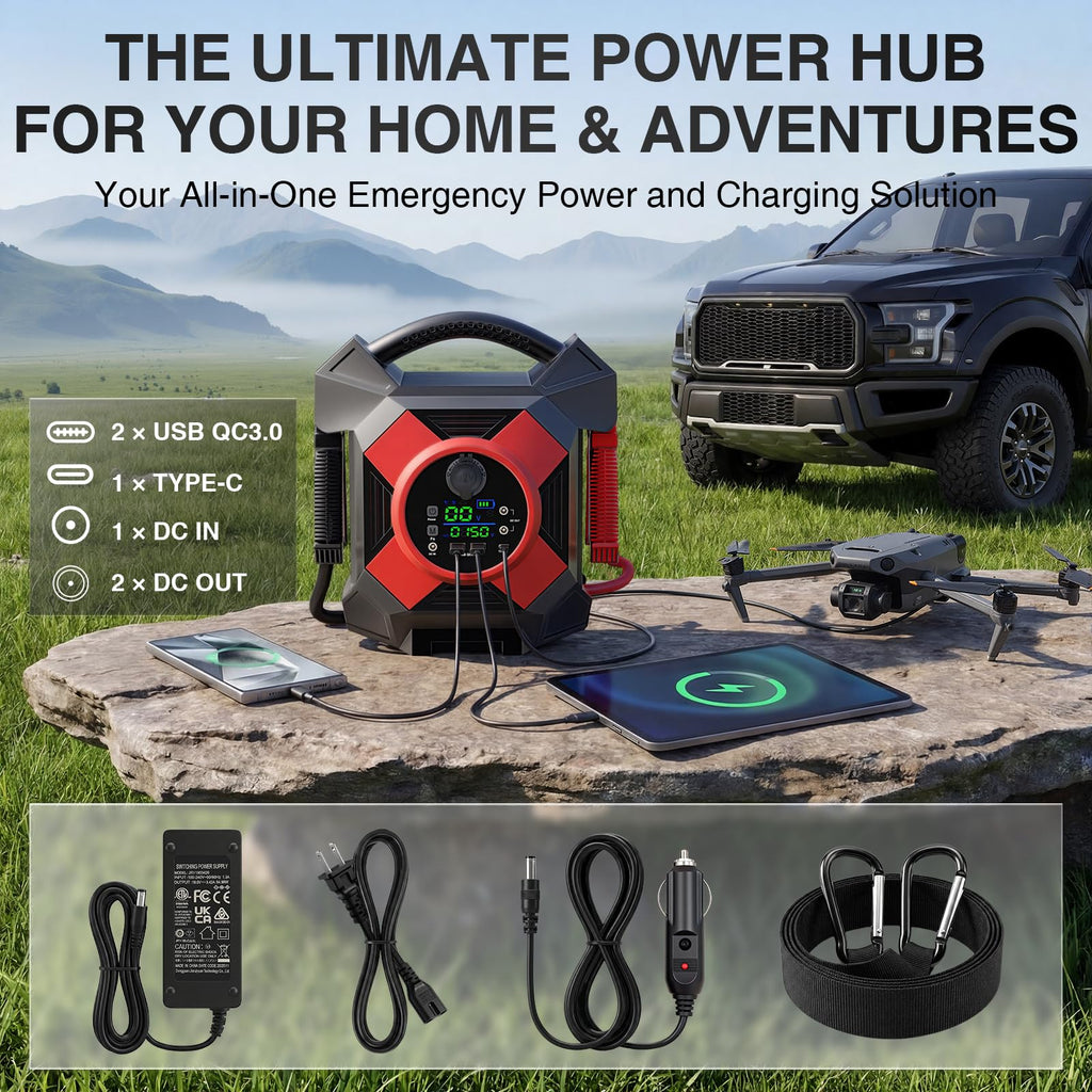 Heavy Duty Truck Jump Starter 30000A Peak 12V Lithium Battery Booster Pack M112
