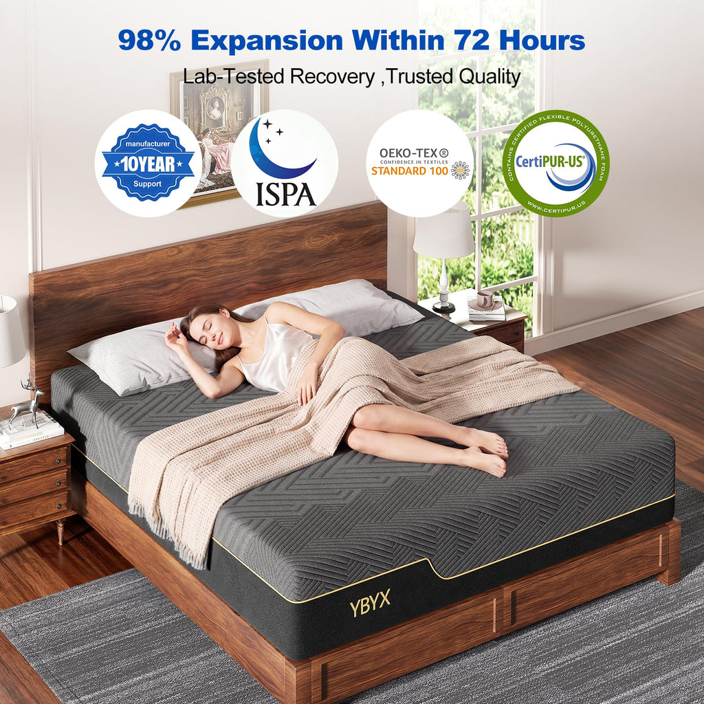 12 Inch Full Size Hybrid Mattress with Memory Foam D712486