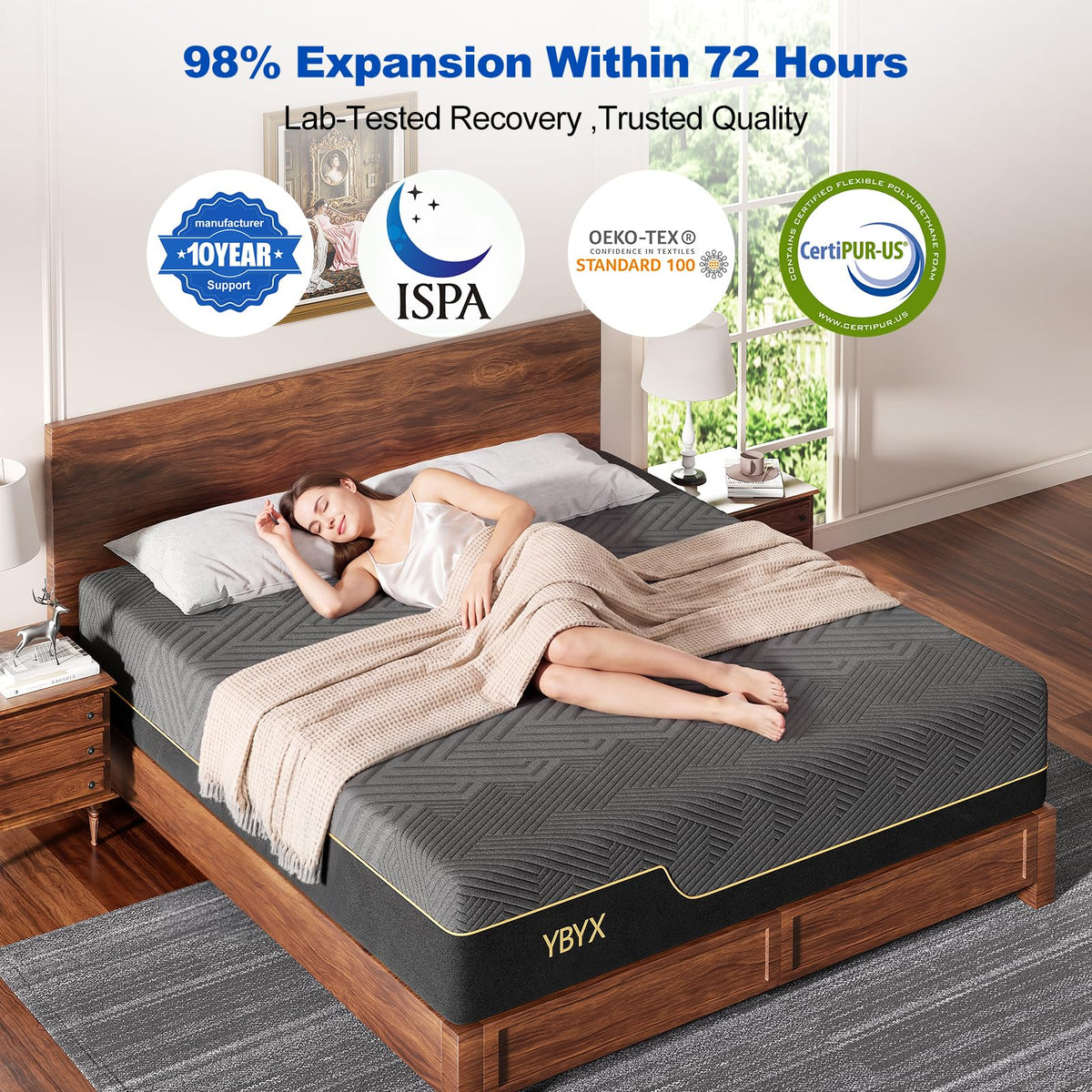 12 Inch Full Size Hybrid Mattress with Memory Foam D712486