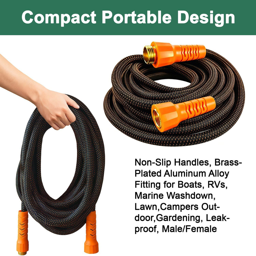 100FT Flexible Garden Hose with 10 Modes Nozzle C2088