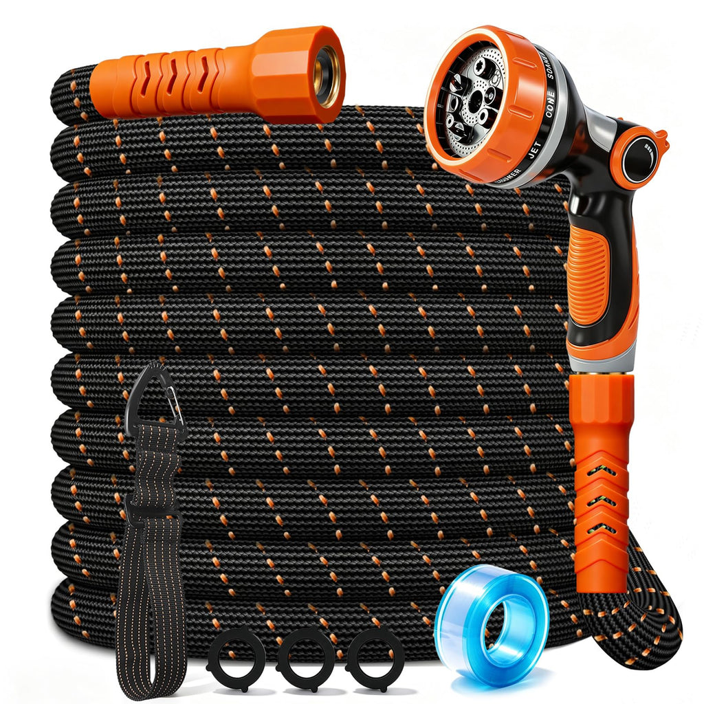 100FT Flexible Garden Hose with 10 Modes Nozzle C2088