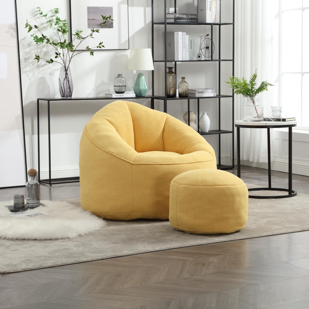 Microfiber Bean Bag Chair with Footrest C943983
