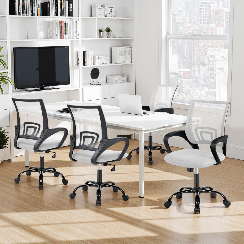 Ergonomic White Mesh Office Chair H5055