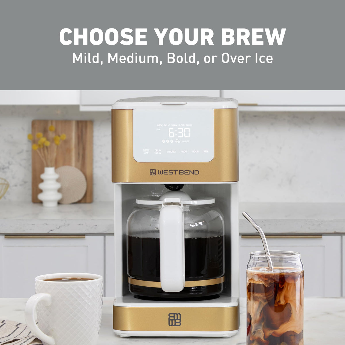 12-Cup Programmable Coffee Maker with Permanent Filter P716
