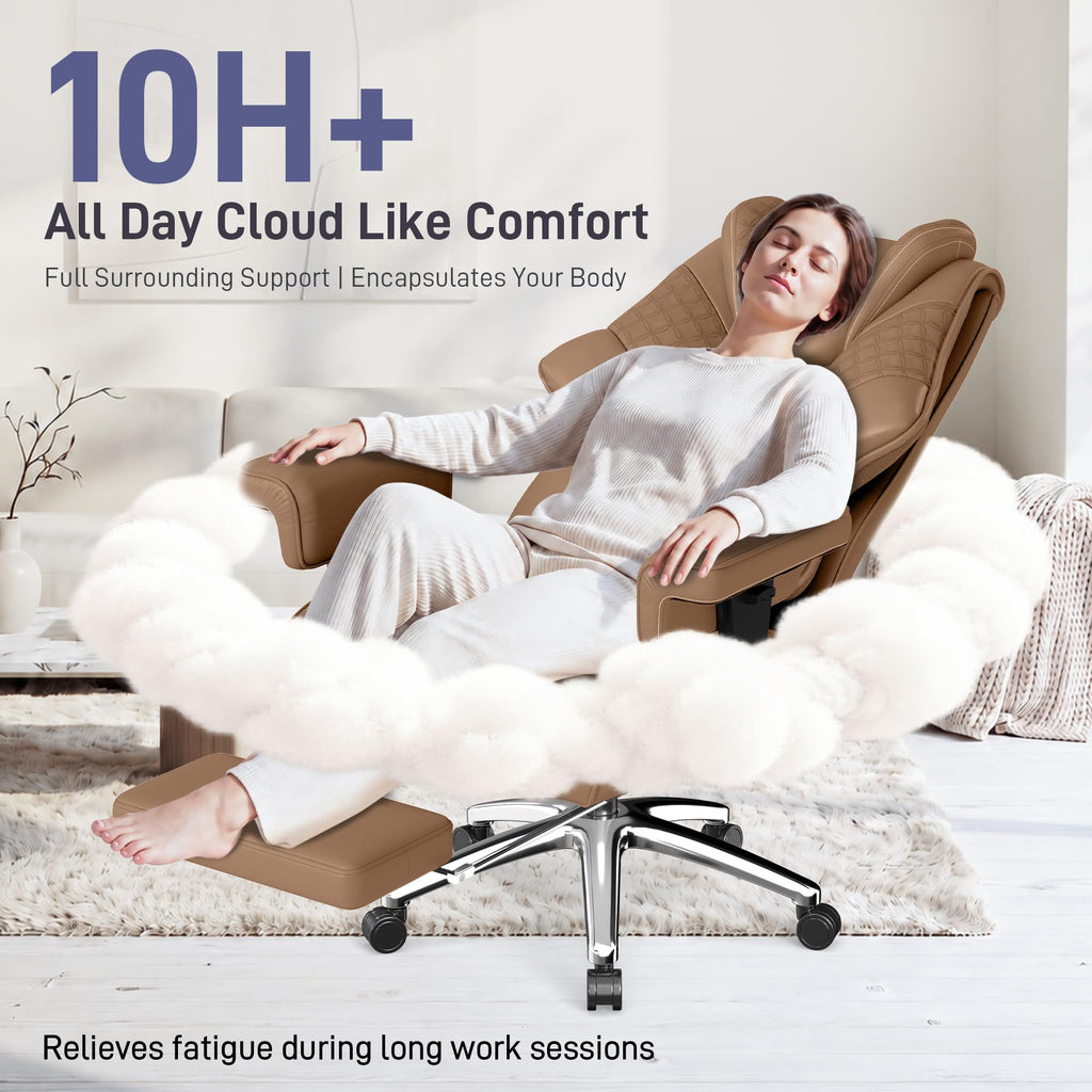 Big and Tall Executive Office Chair with Footrest and Lumbar Support N783779