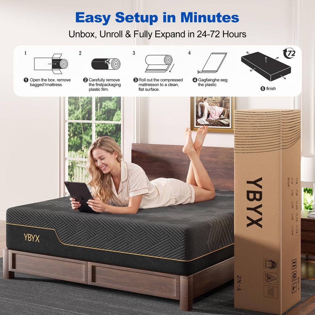 12 Inch Full Size Hybrid Mattress with Memory Foam D712486