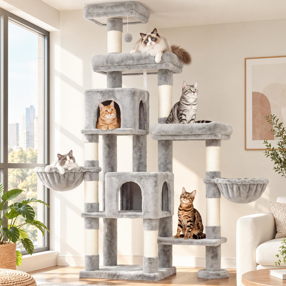 Cat Tree Tower with 3 Platforms F955915