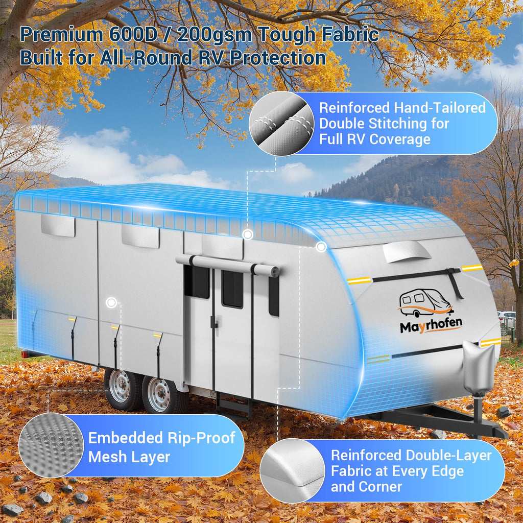 14-16ft 6 Layers 600D Oxford Waterproof RV Cover X9424