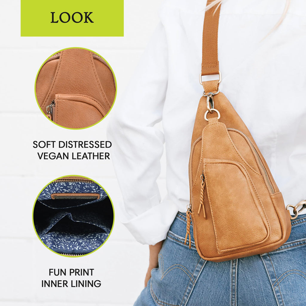 Vegan Leather Crossbody Bag J7115