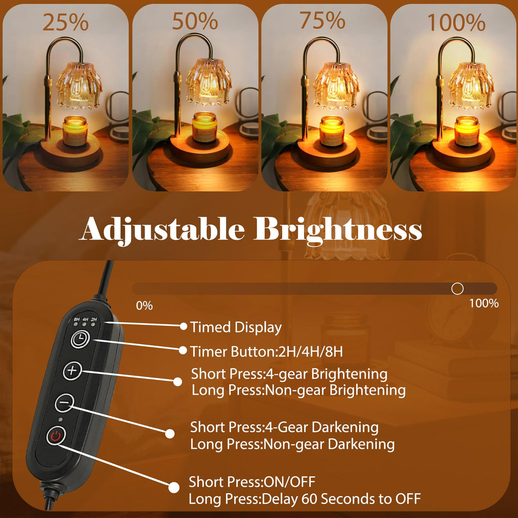 Candle Warmer Lamp with Timer Dimmable Adjustable Height I6280