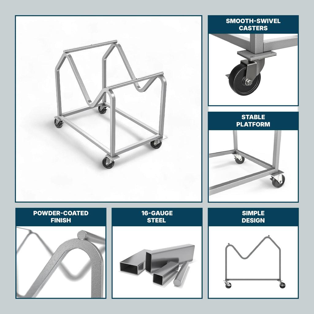 Heavy Duty Steel Stack Chair Dolly with Swivel Casters C57130