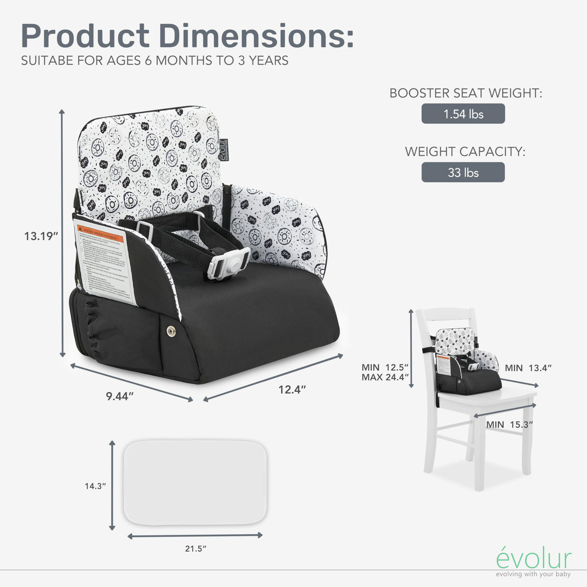 2-in-1 Portable Booster Seat and Travel Bag O865