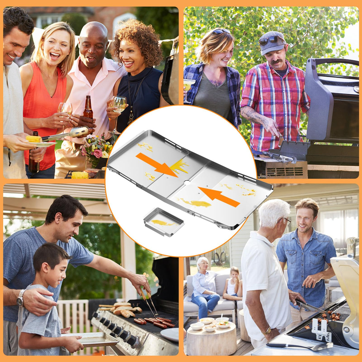 Grease Tray with Catch Pan (25-34 inch) O178493