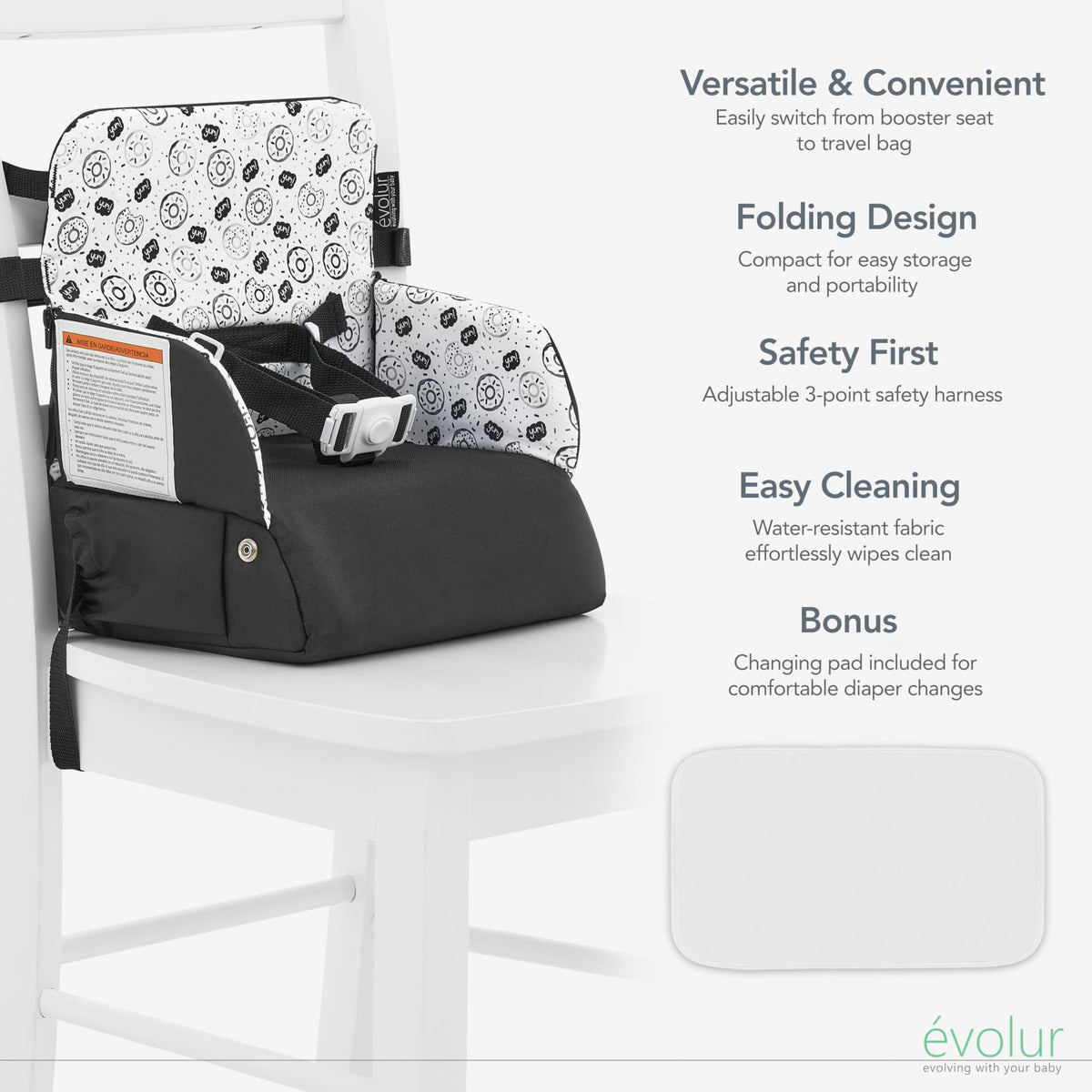 2-in-1 Portable Booster Seat and Travel Bag O865