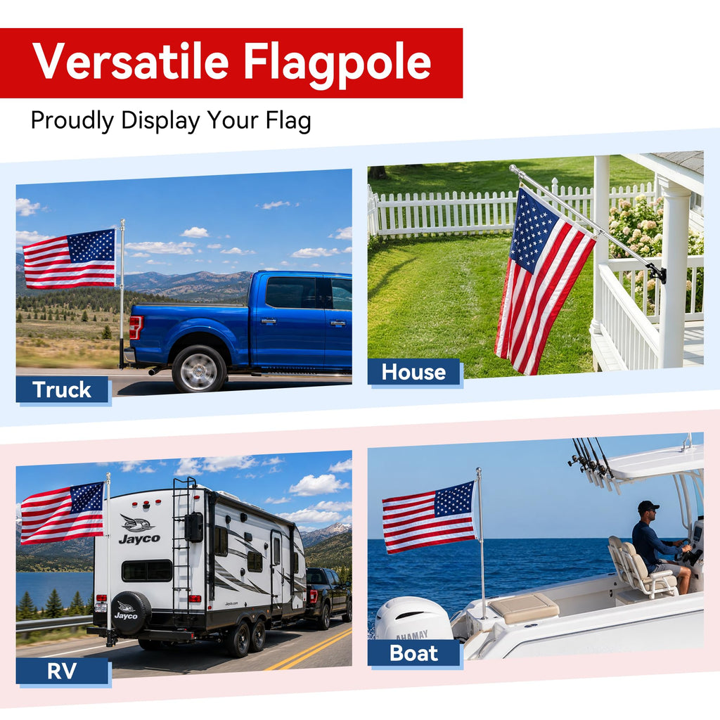 5FT One Piece Flag Pole T415468