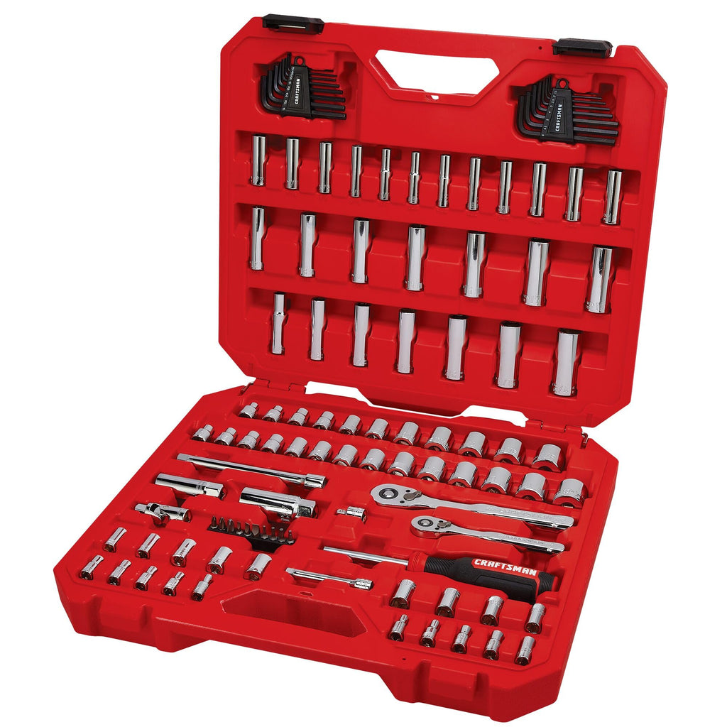 105 Pcs Standard and Metric Mechanics Tool Set with Case Q285