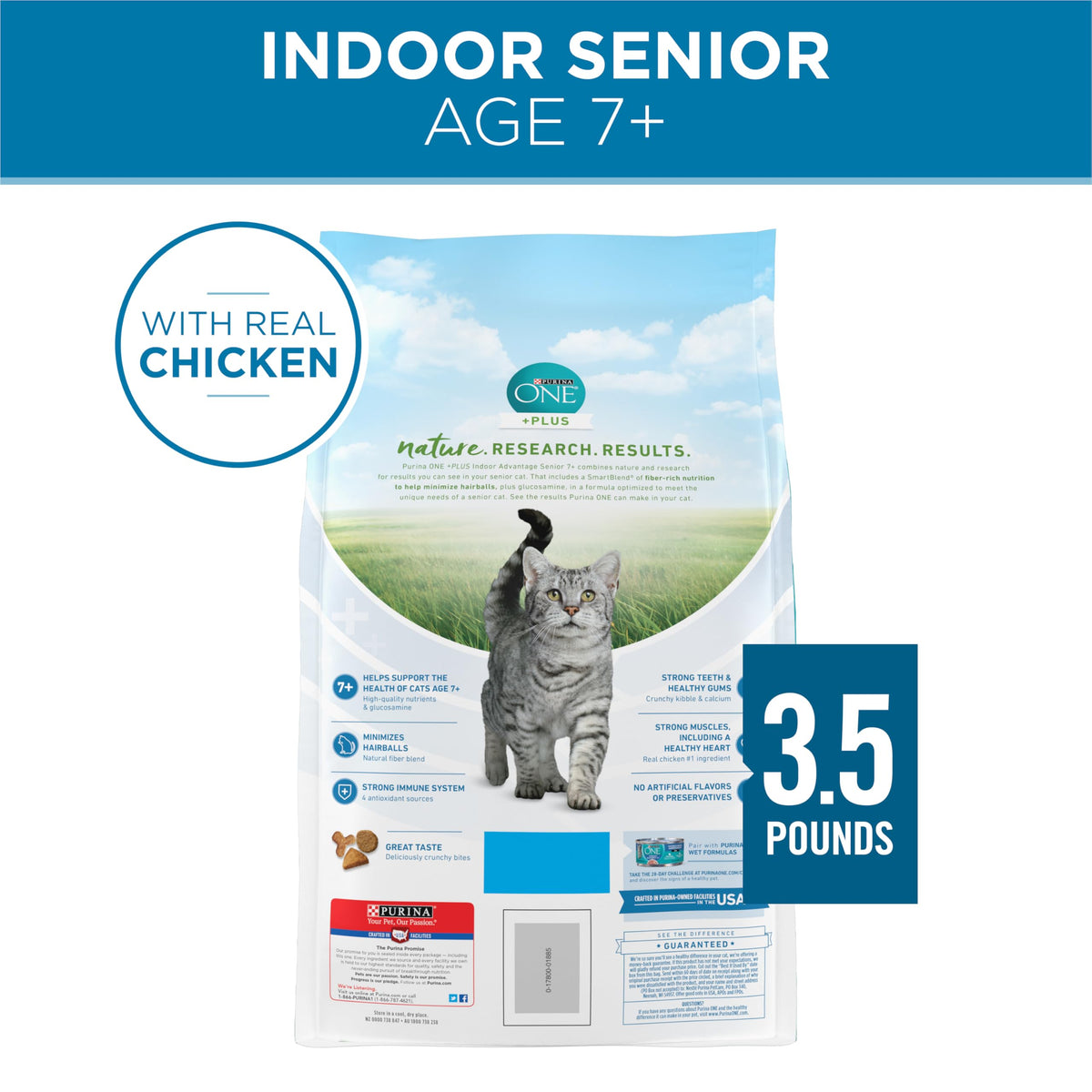 Senior Dry Cat Food 3.5 lb Bag S713