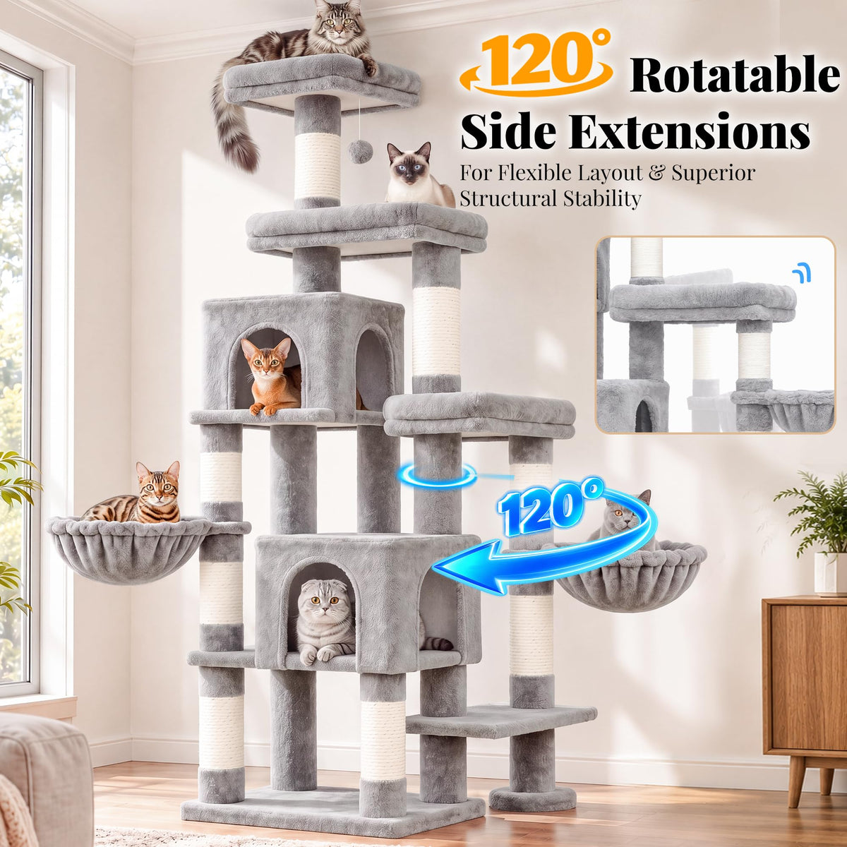 Cat Tree Tower with 3 Platforms F955915