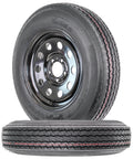 2-Pack Trailer Tire Rim Assembly 5.30-12 5 Lug Black E254930