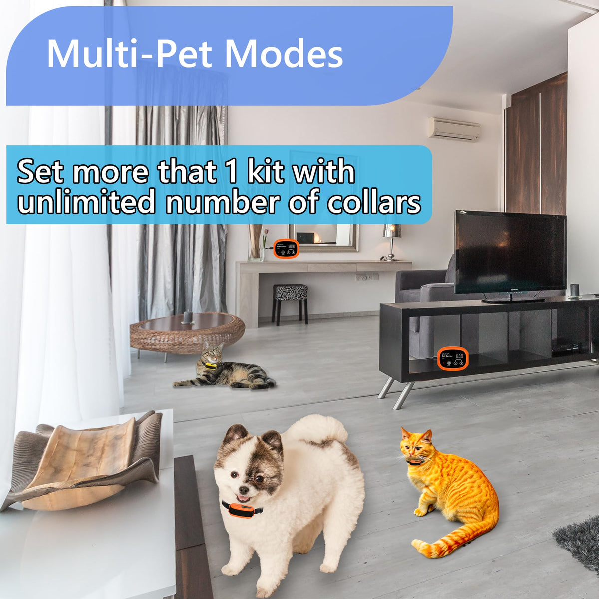 Wireless Indoor Electric Pet Barrier for 2 Dogs N251