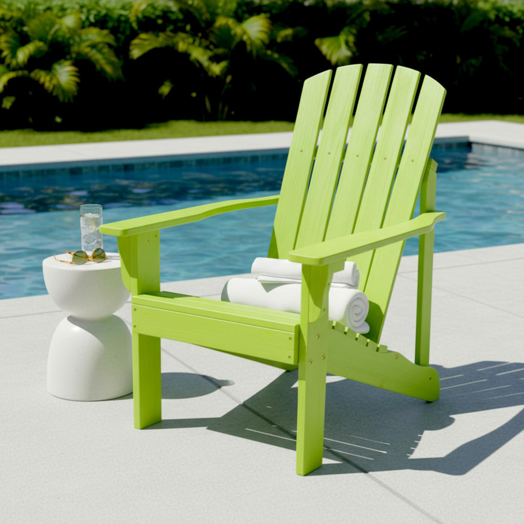 Lime Green Wooden Adirondack Chair V237