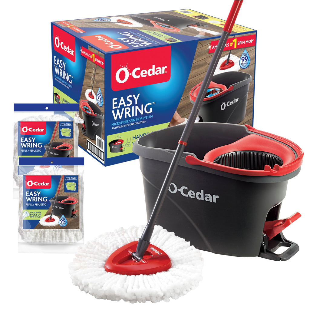 Microfiber Spin Mop & Bucket Floor Cleaning System with 2 Refills N895547